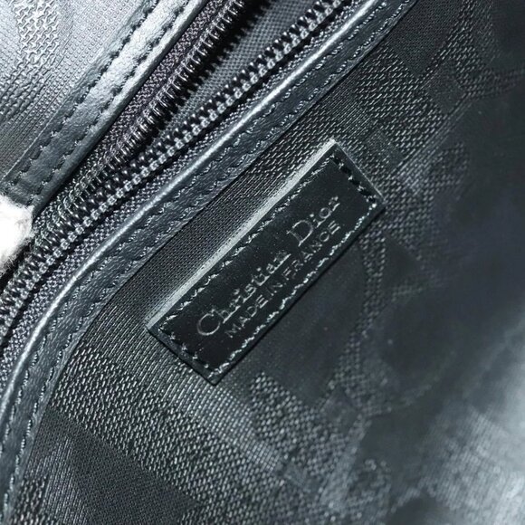 Christian Dior Trotter Canvas Boston Bag Black Gold Auth SW984 - Picture 13 of 16